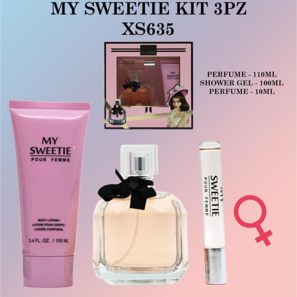 Mujer: Perfume 100ml + Perfume 15ml + Loción corporal 100ml