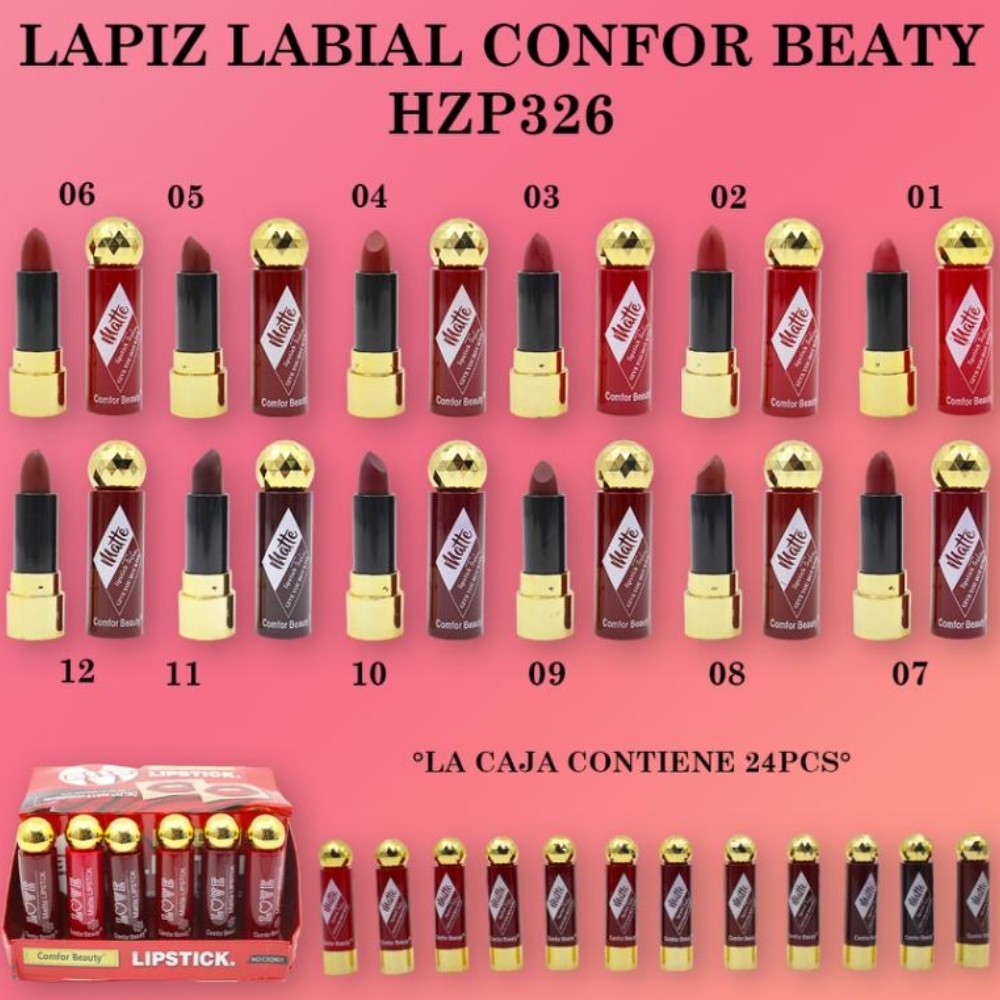 Lápiz labial, 24 piezas/caja
