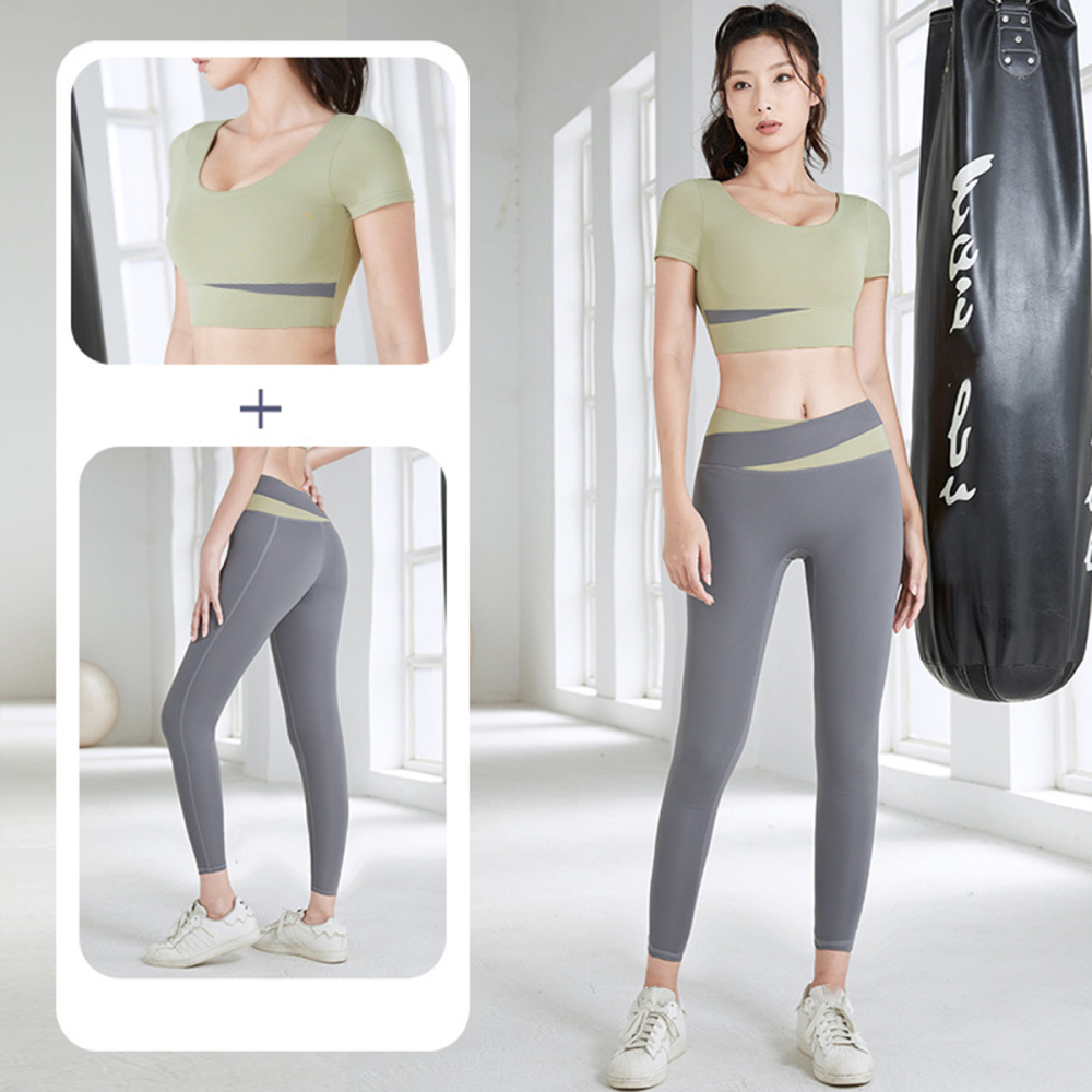 ropa de yoga deportes pantalones largos mangas cortas