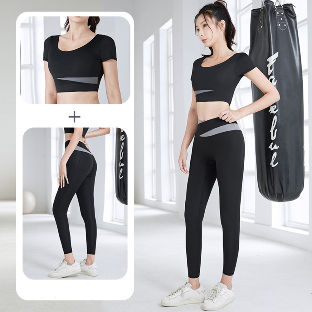 ropa de yoga deportes pantalones largos mangas cortas