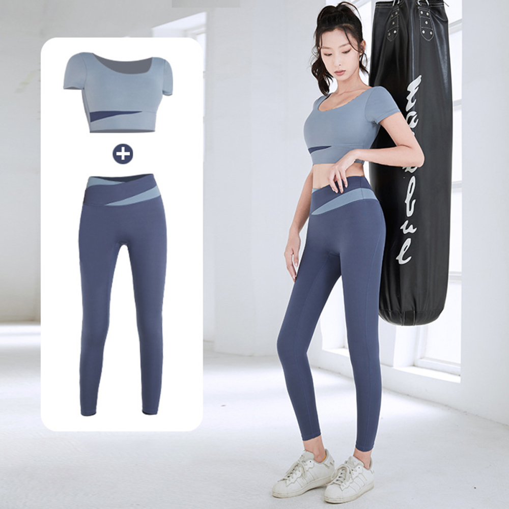 ropa de yoga deportes pantalones largos mangas cortas