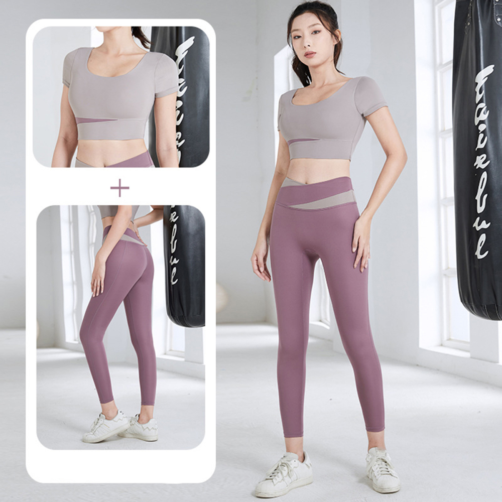 ropa de yoga deportes pantalones largos mangas cortas