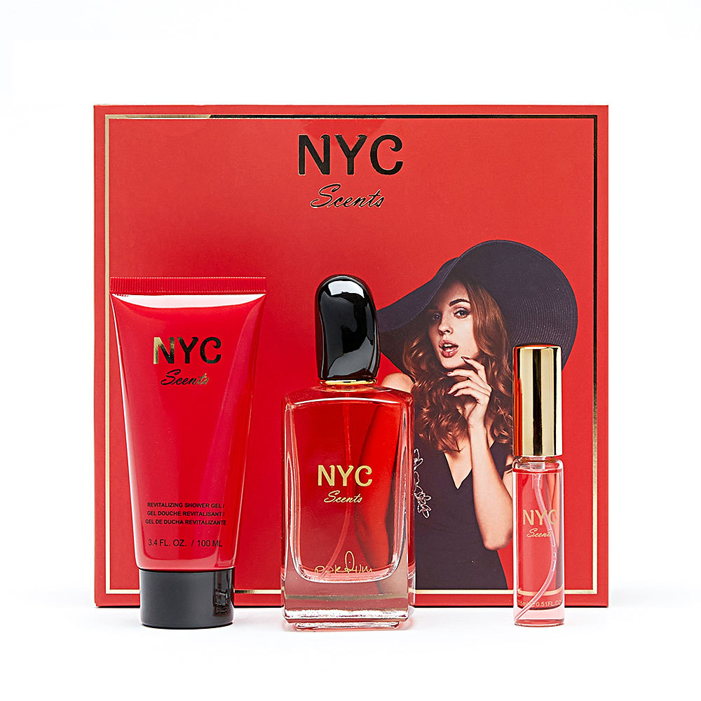 Set de regalo de perfumes de 3 piezas incluye perfume de 100ml, perfume de 15ml y gel de ducha de 100ml. Compacto, portátil y con fragancia duradera. Ideal como regalo para el Día de la Madre.