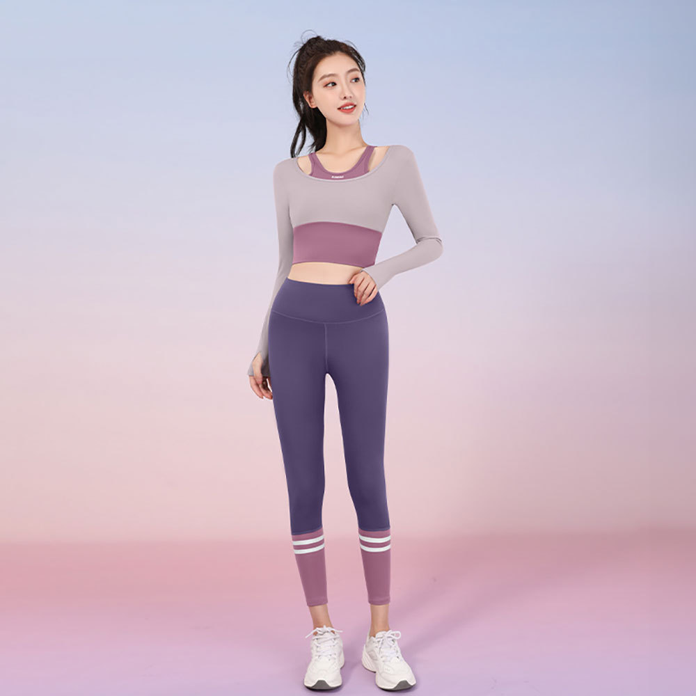 Traje de yoga de manga corta