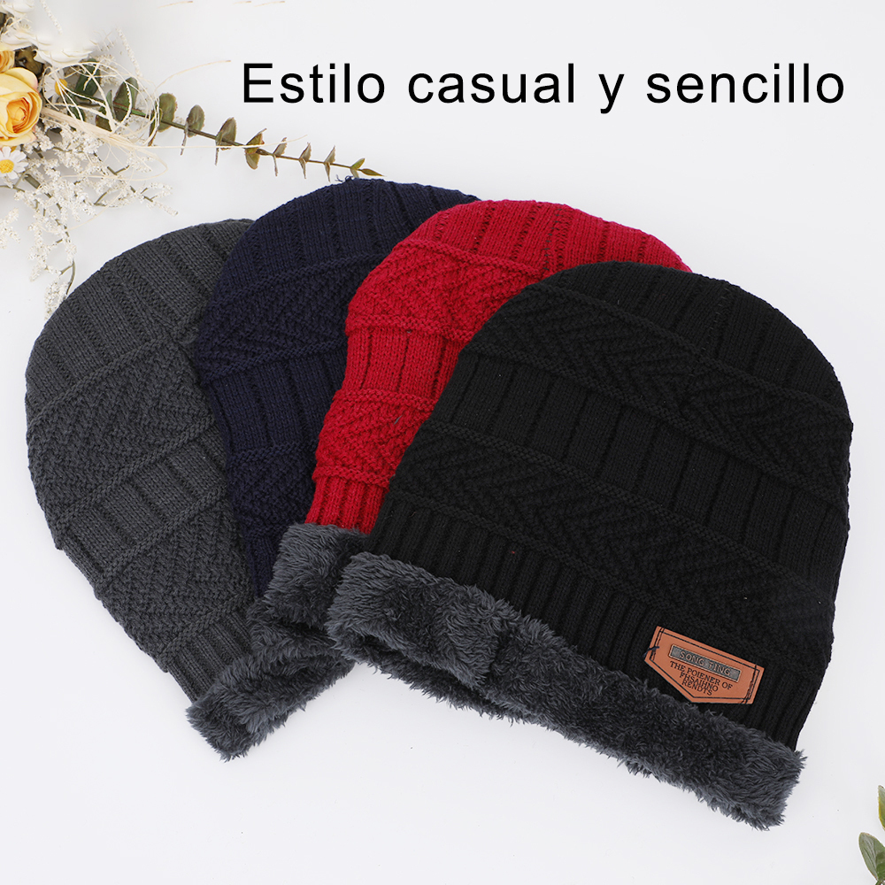 Conjunto de gorro, gorro y bufanda de invierno a prueba de viento para hombre, cálido para ciclismo al aire libre