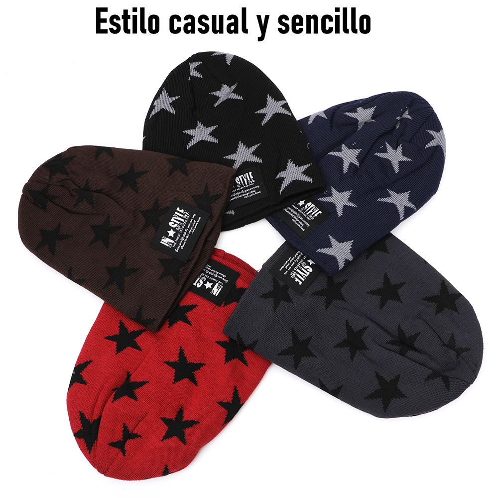 Bufanda y gorra de invierno con gorro de punto cálido y esponjoso para ciclismo al aire libre, gorro de invierno para hombres, gorro de cuello alto