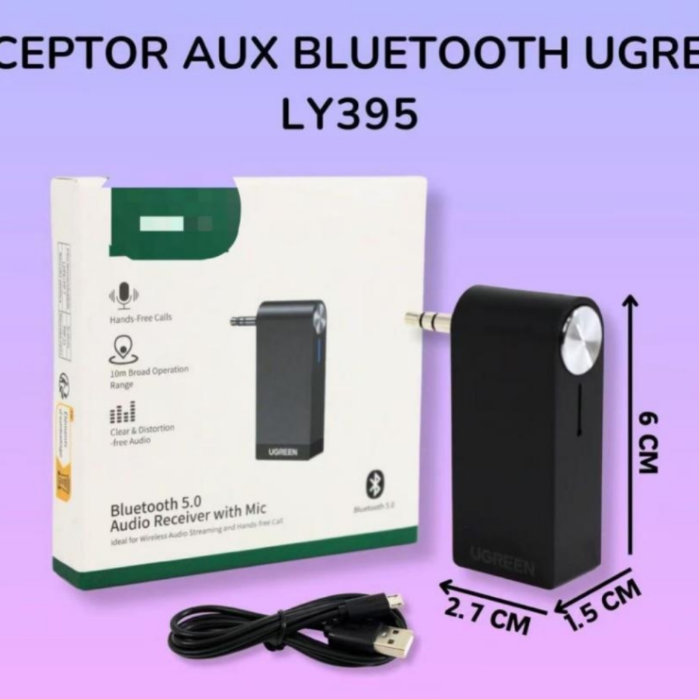 receptor AUX Bluetooth 3,5mm para coche,adaptador Bluetooth Portátil Para Coche