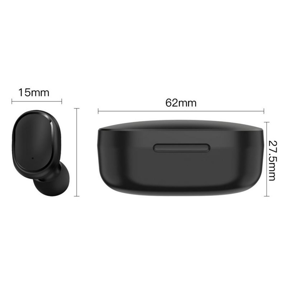 Auriculares inalámbricos Bluetooth, auriculares con calidad de sonido sin pérdida, con pantalla LED, control táctil, con micrófono, llamada clara, adecuados para música, juegos, deportes, regalos