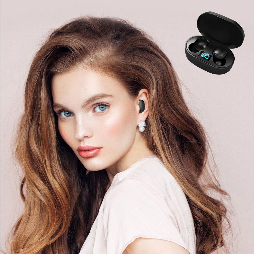 Auriculares inalámbricos Bluetooth, auriculares con calidad de sonido sin pérdida, con pantalla LED, control táctil, con micrófono, llamada clara, adecuados para música, juegos, deportes, regalos