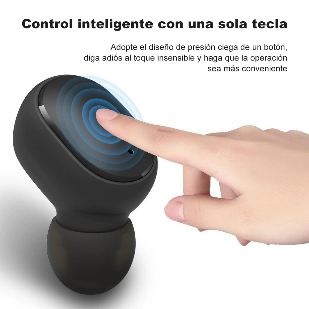 Auriculares inalámbricos Bluetooth, auriculares con calidad de sonido sin pérdida, con pantalla LED, control táctil, con micrófono, llamada clara, adecuados para música, juegos, deportes, regalos