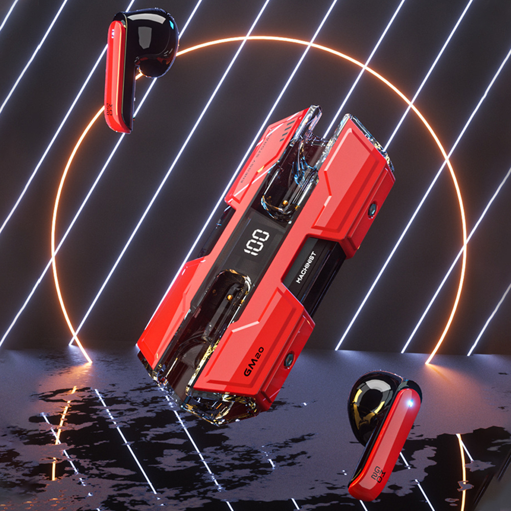 Auriculares inalámbricos Bluetooth, auriculares Bluetooth mecánicos de viento, mini auriculares inalámbricos con pantalla LED, control táctil, llamadas claras, batería de larga duración, auriculares inalámbricos adecuados para todo tipo de teléfonos móvil