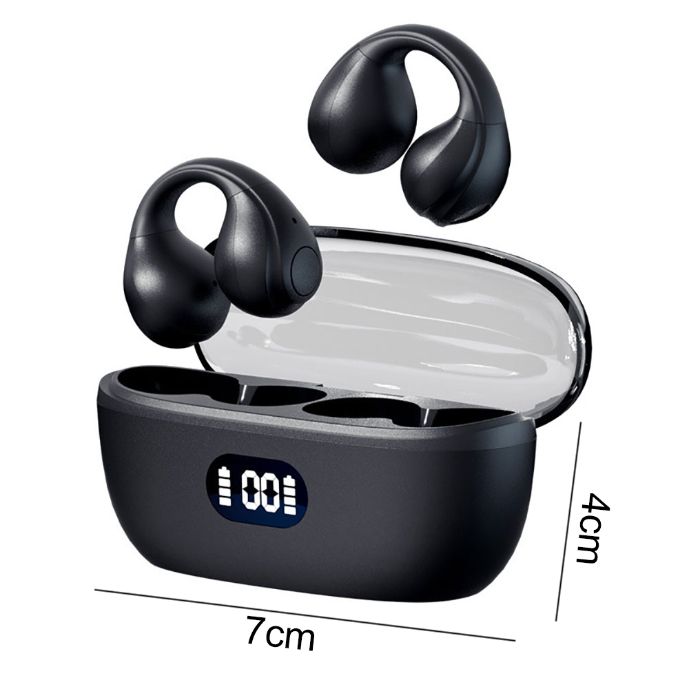 Auriculares inalámbricos Bluetooth, auriculares Bluetooth con clip para la oreja, auriculares con sonido envolvente, batería de larga duración, auriculares inalámbricos adecuados para todo tipo de teléfonos móviles