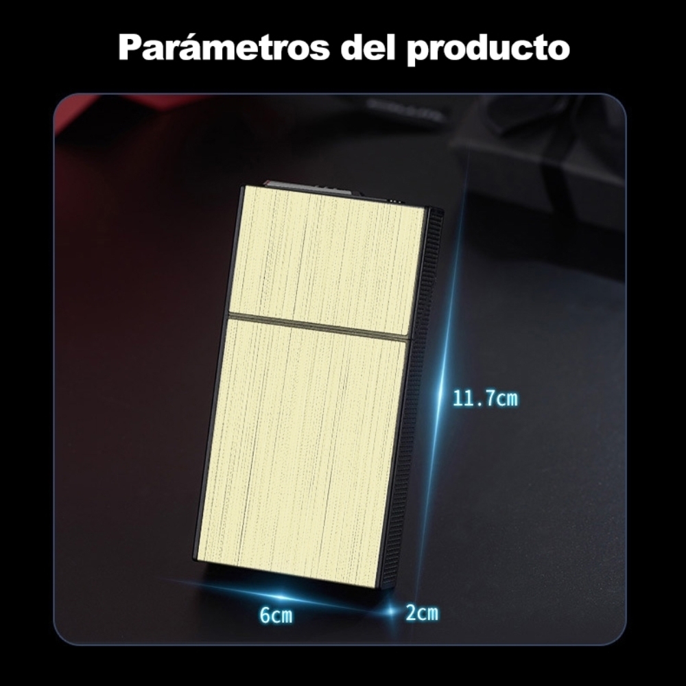 1 piece men's cigarette case with lighter cigarette case, can hold 20 thick cigarettes, USB charging, elegant, practical, portable design, pressure-resistant, moisture-proof, suitable for men and women