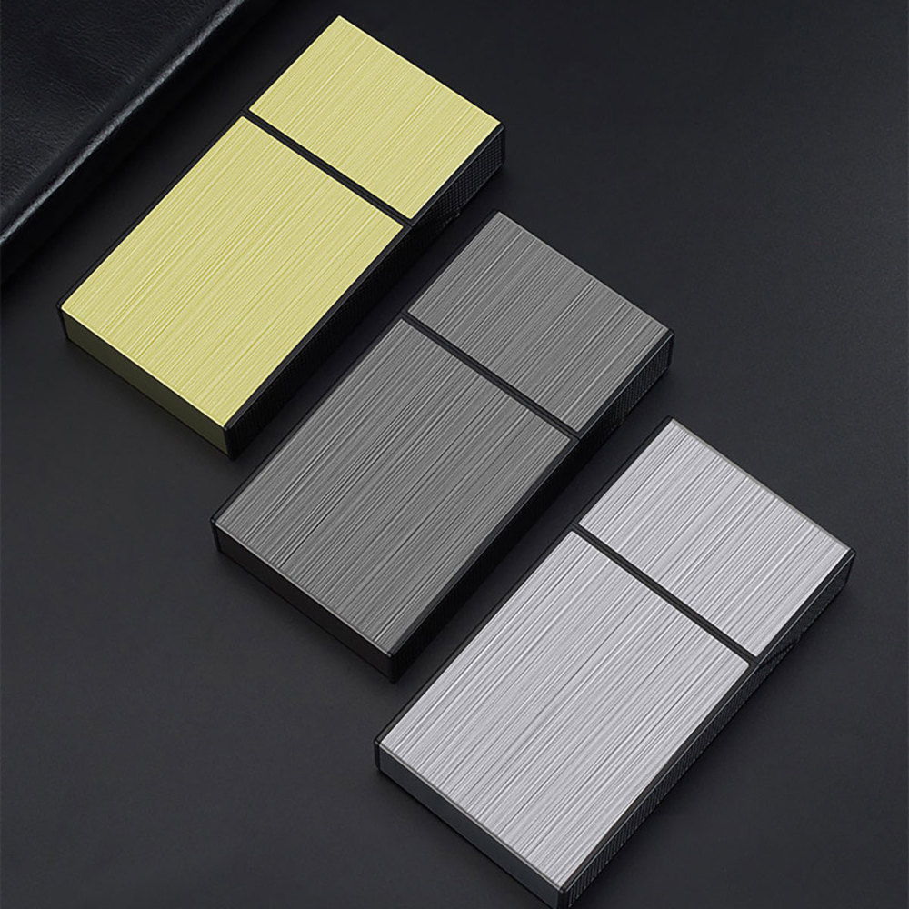 1 piece men's cigarette case with lighter cigarette case, can hold 20 thick cigarettes, USB charging, elegant, practical, portable design, pressure-resistant, moisture-proof, suitable for men and women
