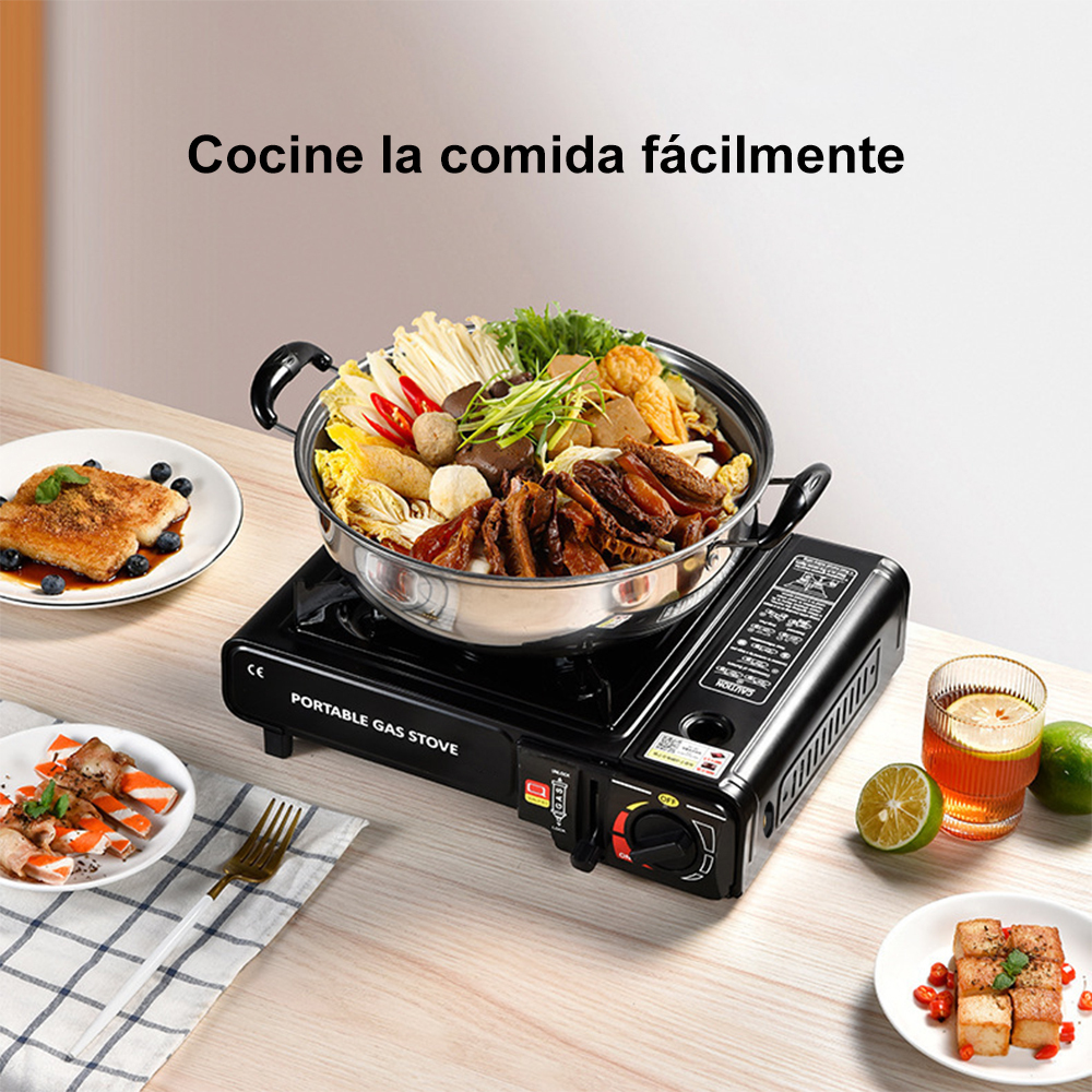 Estufa Gas Portátil,Válvula de control ajustable,Para Exteriores, uso Doméstico, Acampar, Picnic