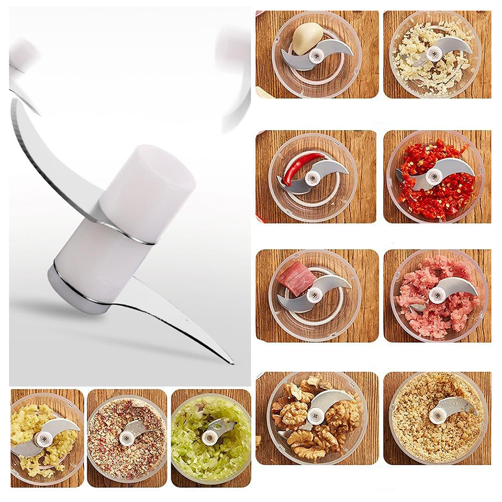 Máquina eléctrica para triturar ajo - Triturador de alimentos portátil recargable, herramienta duradera y resistente para la cocina, apta para jengibre, chile, frutas y carnes