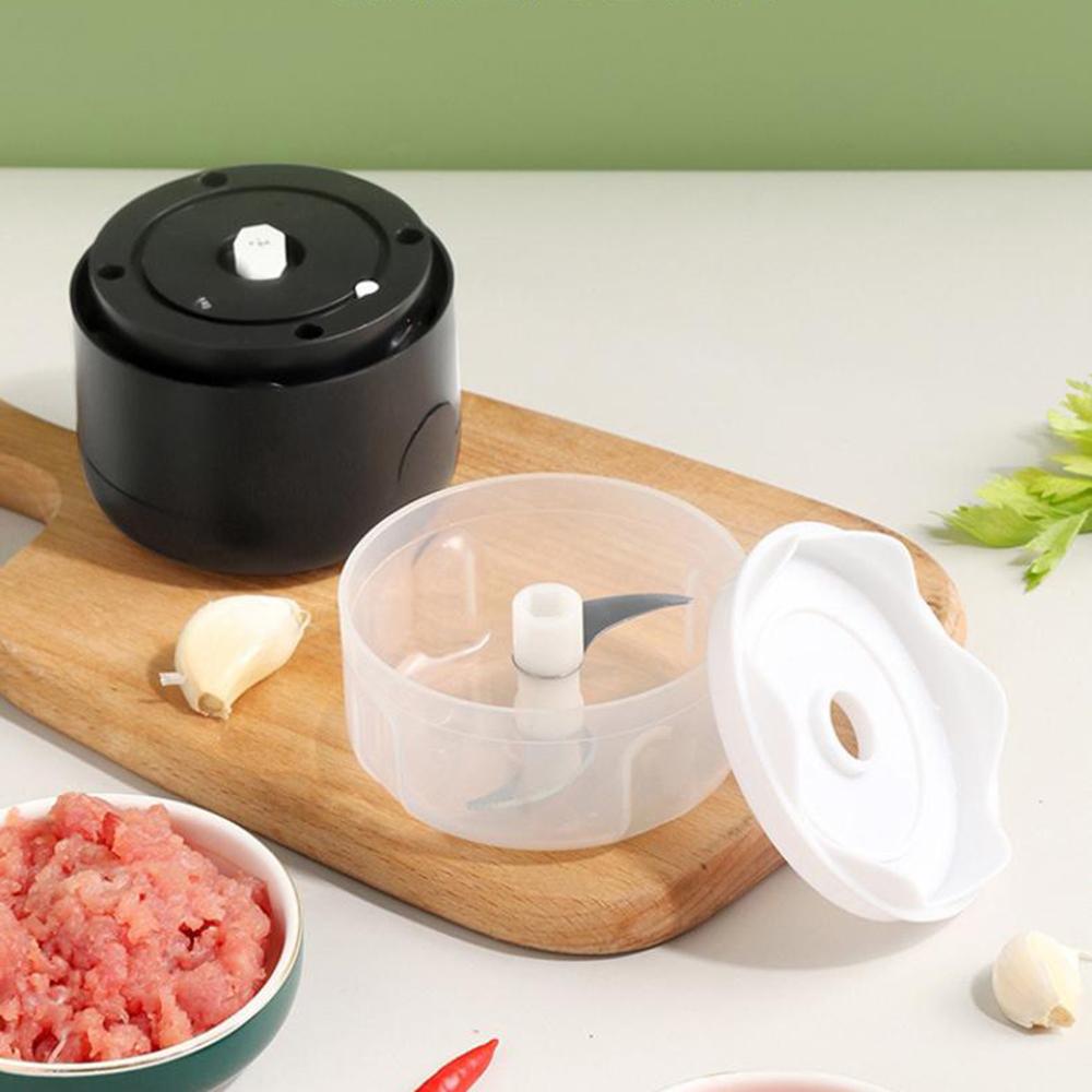 Máquina eléctrica para triturar ajo - Triturador de alimentos portátil recargable, herramienta duradera y resistente para la cocina, apta para jengibre, chile, frutas y carnes