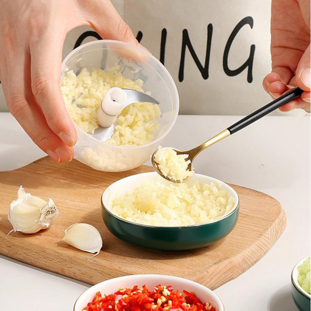 Máquina eléctrica para triturar ajo - Triturador de alimentos portátil recargable, herramienta duradera y resistente para la cocina, apta para jengibre, chile, frutas y carnes