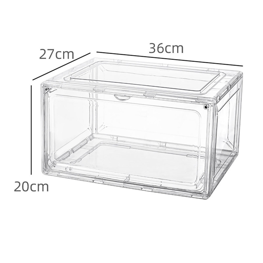 Caja para guardar zapatos, caja de almacenamiento, caja para zapatos transparente apilable, caja para guardar zapatos, caja para guardar zapatos, caja modular para guardar zapatos para zapatillas, tacones altos, zapatos de vestir