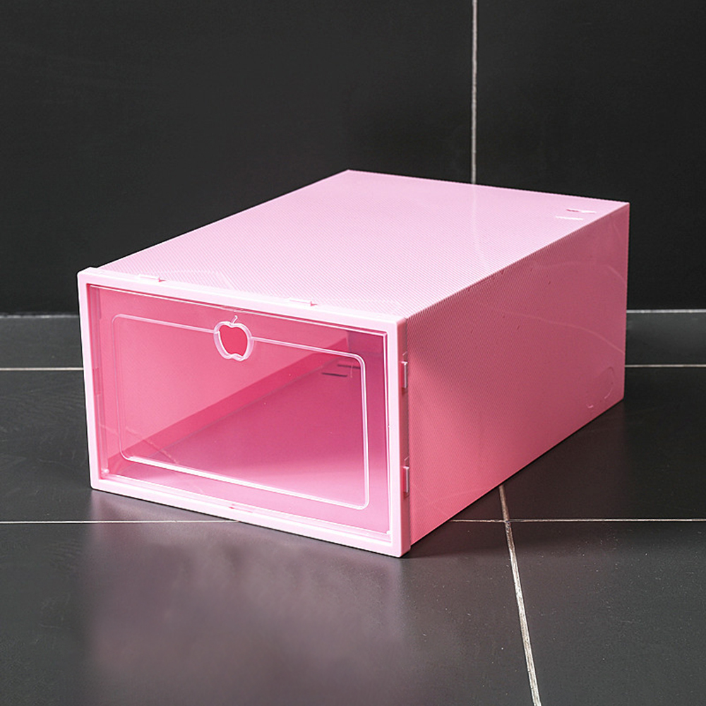 Caja de almacenamiento de zapatos apilable transparente, caja de zapatos de plástico, caja de almacenamiento de zapatos con tapa, vitrina de exhibición de zapatos deportivos apilable, adecuada para guardar zapatos y juguetes en el hogar