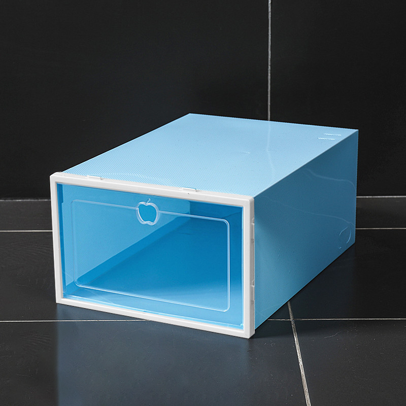 Caja de almacenamiento de zapatos apilable transparente, caja de zapatos de plástico, caja de almacenamiento de zapatos con tapa, vitrina de exhibición de zapatos deportivos apilable, adecuada para guardar zapatos y juguetes en el hogar