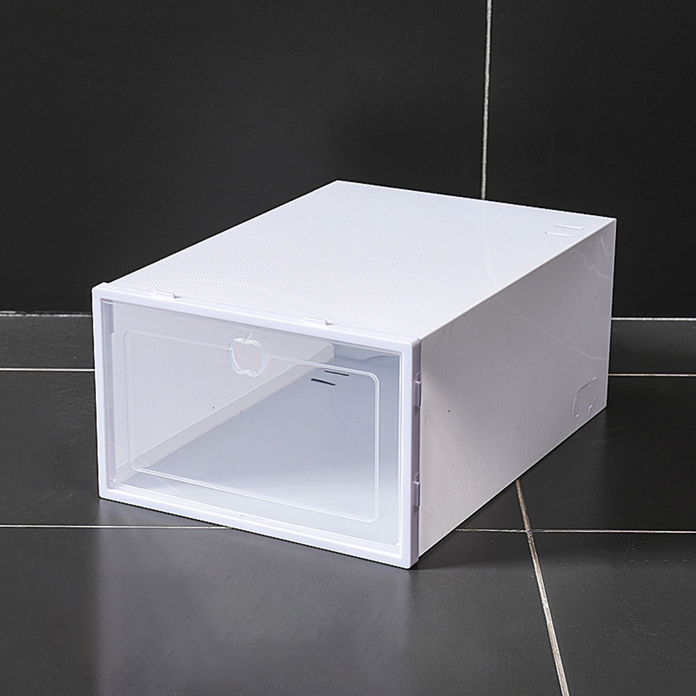 Caja de almacenamiento de zapatos apilable transparente, caja de zapatos de plástico, caja de almacenamiento de zapatos con tapa, vitrina de exhibición de zapatos deportivos apilable, adecuada para guardar zapatos y juguetes en el hogar