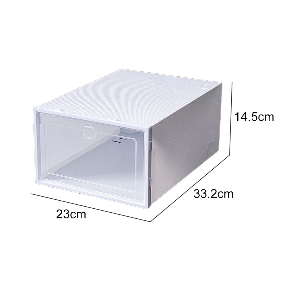 Caja de almacenamiento de zapatos apilable transparente, caja de zapatos de plástico, caja de almacenamiento de zapatos con tapa, vitrina de exhibición de zapatos deportivos apilable, adecuada para guardar zapatos y juguetes en el hogar