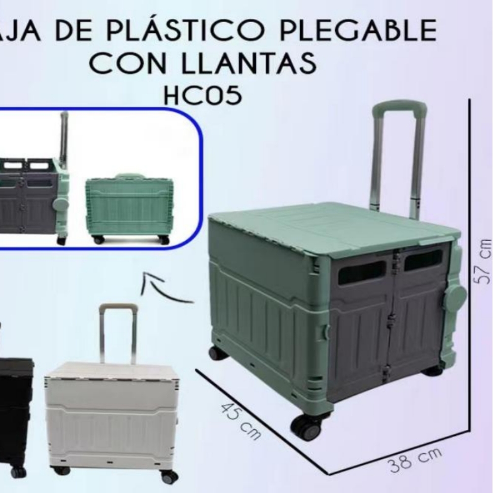 Carrito de compras de plástico plegable