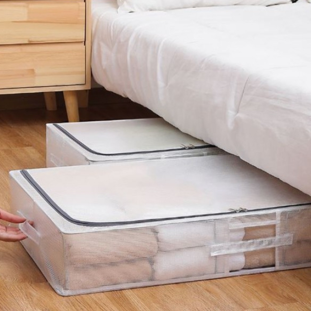 Caja de almacenamiento de tela plegable multifuncional de 30 L, 50 x 40 x 15 cm