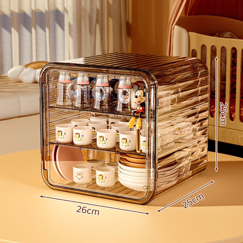 Soporte de perfume de cosméticos a prueba de polvo de la pantalla de almacenamiento de 3 capas