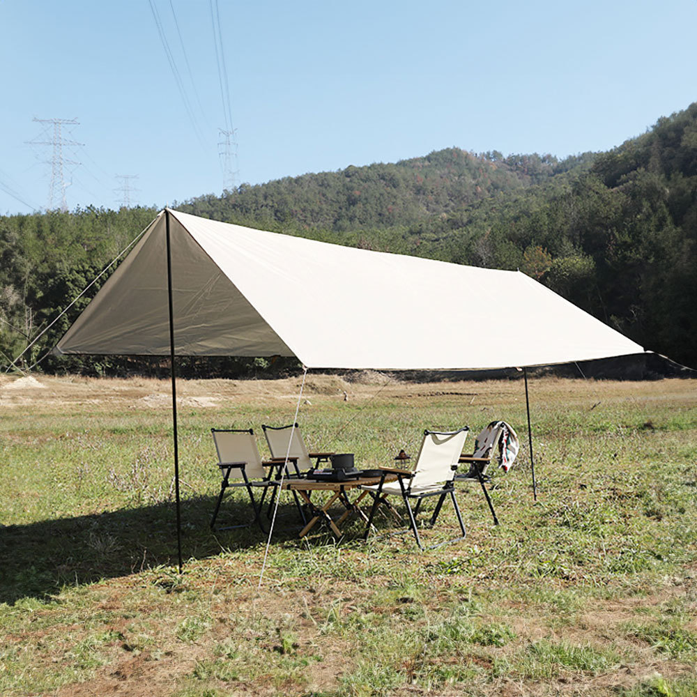 Toldo de pegamento plateado