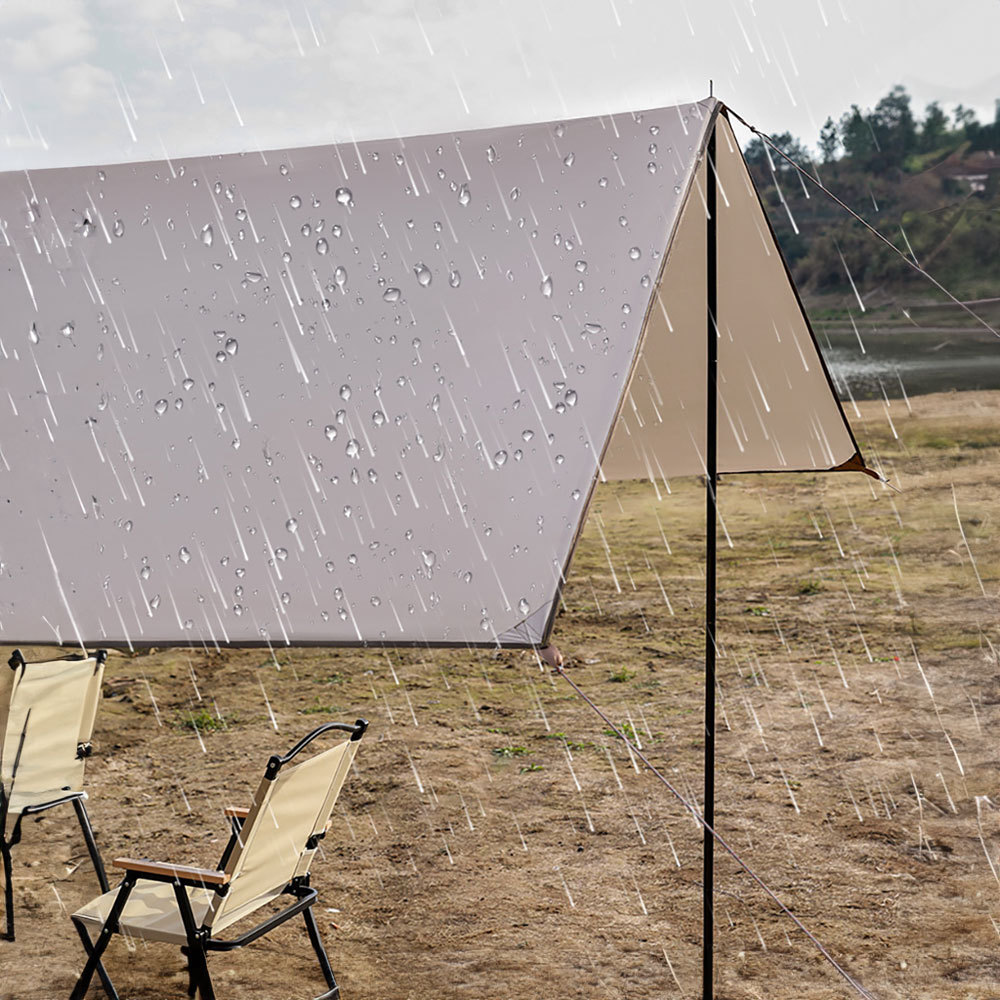 Toldo de pegamento plateado