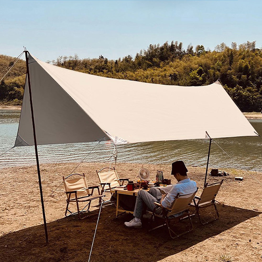 Toldo de pegamento plateado