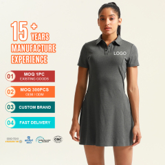 Women‘s Pleated waist Polo Dress