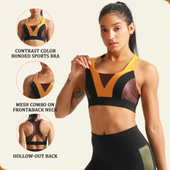 Contrast Color Bonded Yoga Fitness Sets