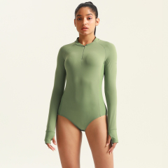 Women Long Sleeve Sports Rompers Jumpsuit