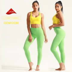 Women High Impact Workout Yoga Bra Leggigns Set