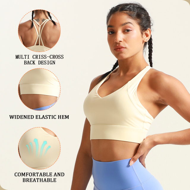 Women's Cross Back Sports Bra & Shorts Set