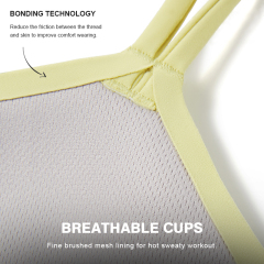 OEM&ODM Services Cross Back Activewear Pilates Bra Women Running Sport Bra Top