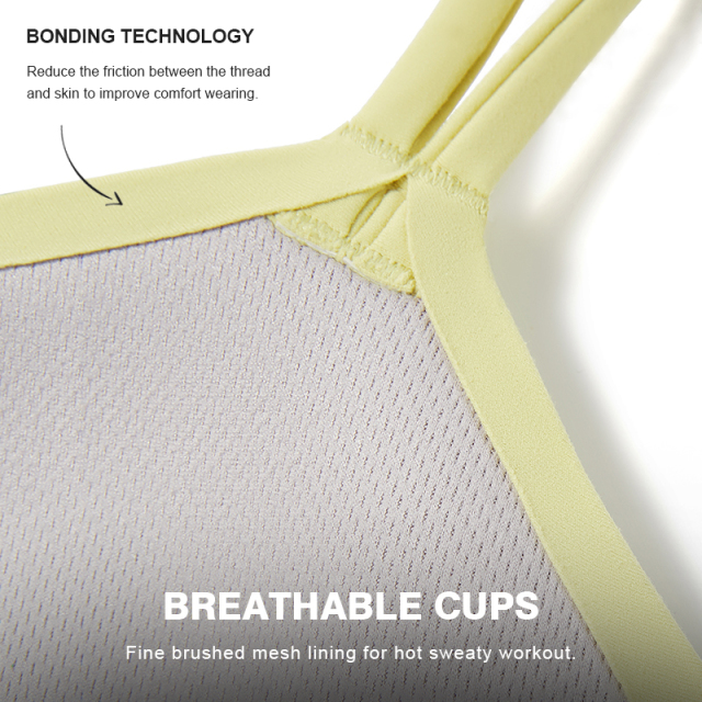 OEM&ODM Services Cross Back Activewear Pilates Bra Women Running Sport Bra Top