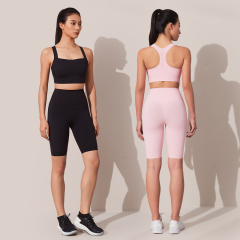 Custom Logo Bonded Technology Activewear Yoga Pilates Bar High Support Sports Bra