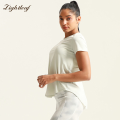 Women's Breathable Quickly Dry Running Gym Fitness Short Sleeve Sport T-Shirt