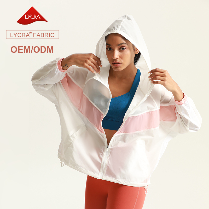 Quick Dry Custom Women Breathable Sunscreen Jacket Hoodies