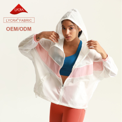 Quick Dry Custom Women Breathable Sunscreen Jacket Hoodies