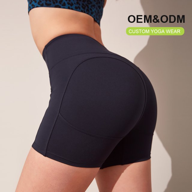 Custom Services Gym Activewear High Waist Sports Fitness Yoga Shorts Leggings