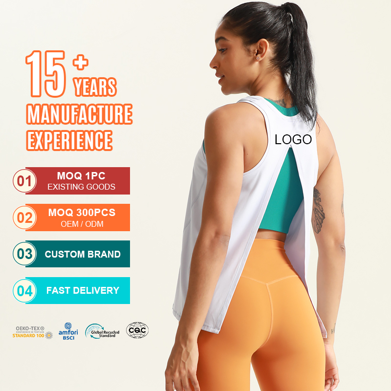 Ladies' Back-Slit Knottable Quick-Dry Tank Top