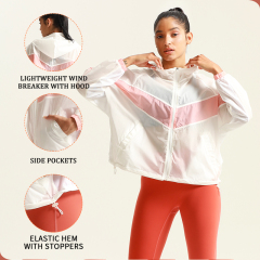 Quick Dry Custom Women Breathable Sunscreen Jacket Hoodies