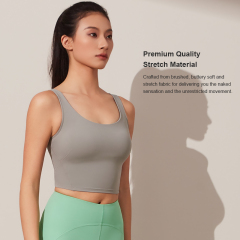 Bella Custom Low Neck Sports Tank – High Elasticity, Minimalist Comfort