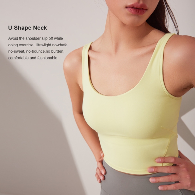 Bella Custom Low Neck Sports Tank – High Elasticity, Minimalist Comfort