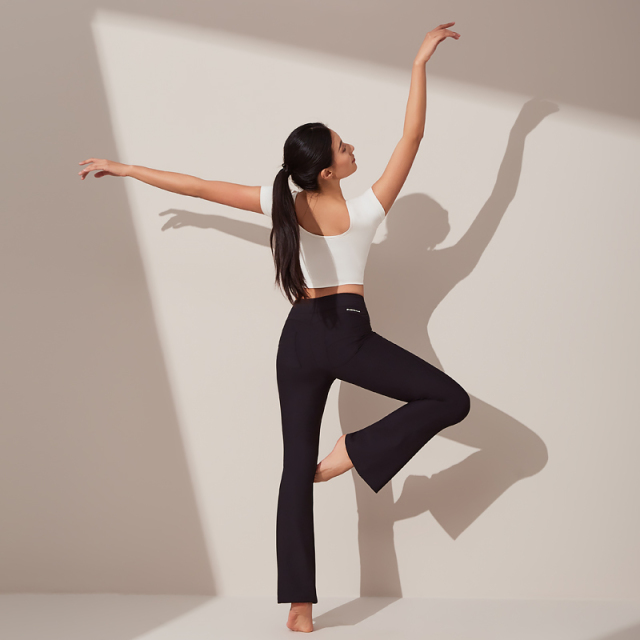 Women's high elastic low neckline tight short sleeves